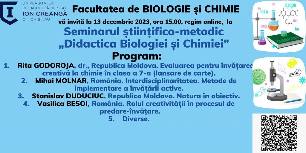 Seminarul științifico metodic Didactica Biologiei și Chimiei